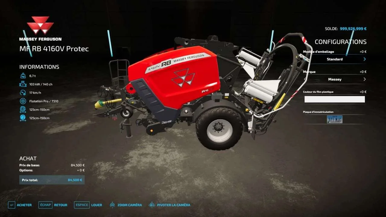 Fendt Rotana 160V / Massey Ferguson 4160V v1.0 FS22