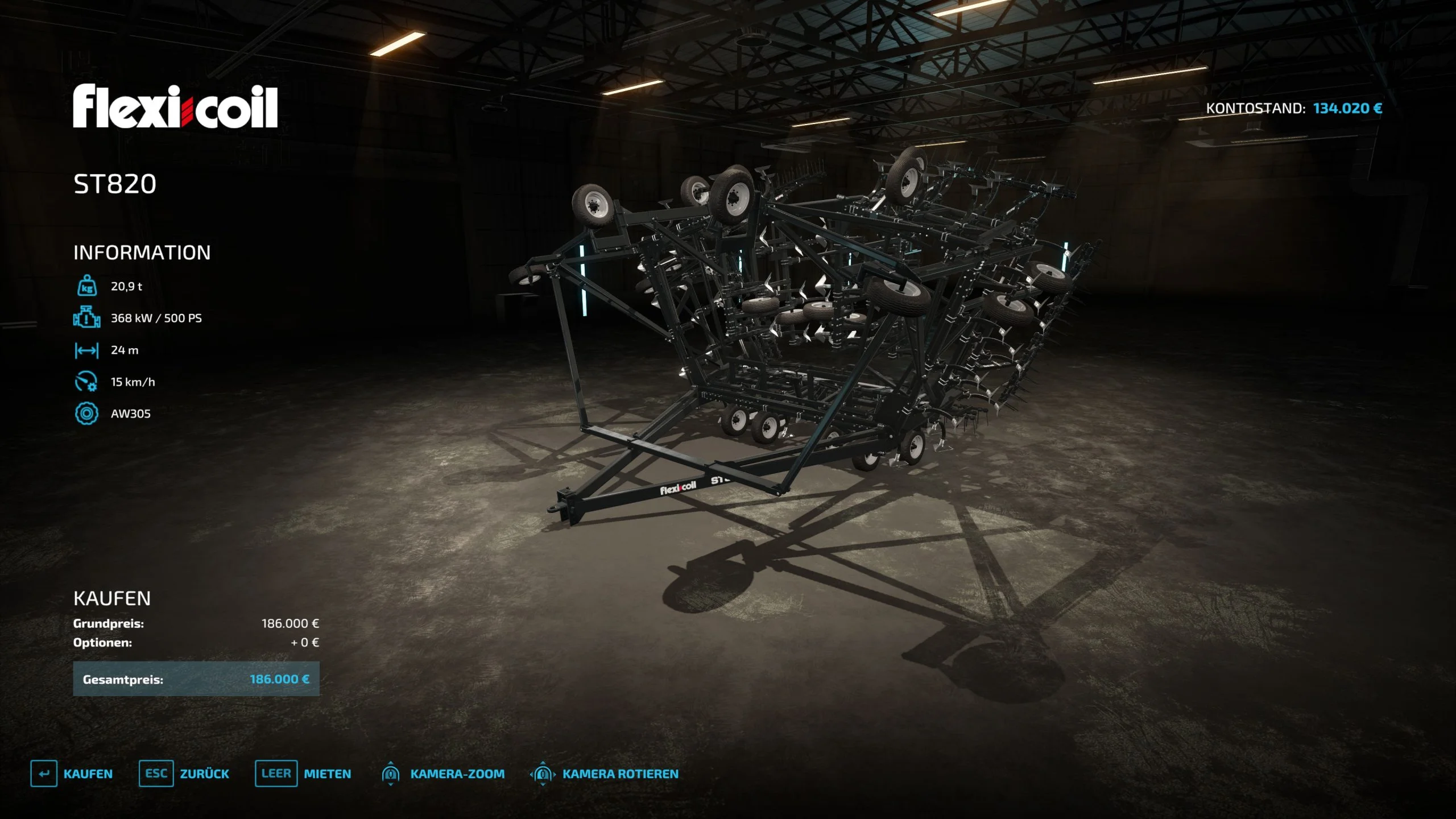 FlexiColi St820 converted into a plow incl. Effects V2.0 FS22 Mod Free Download