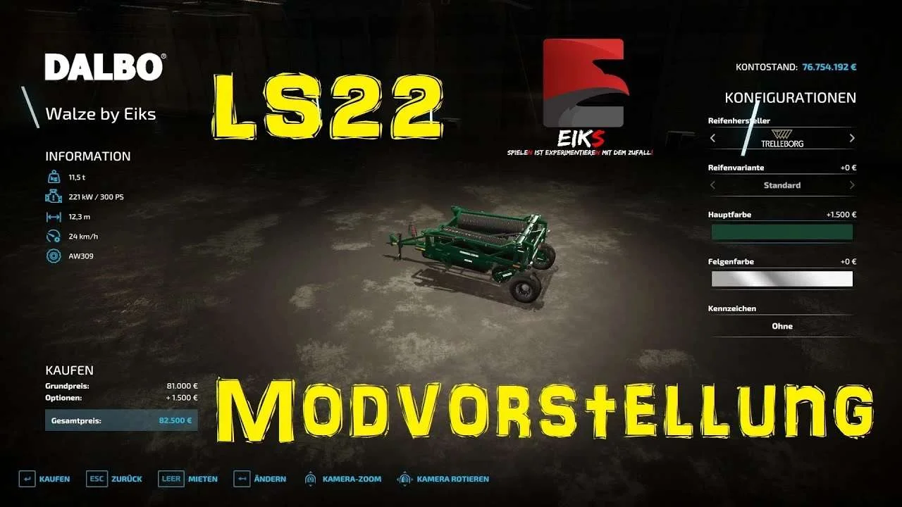 Improved roller v1.0 FS22 FS22 Mod Free Download