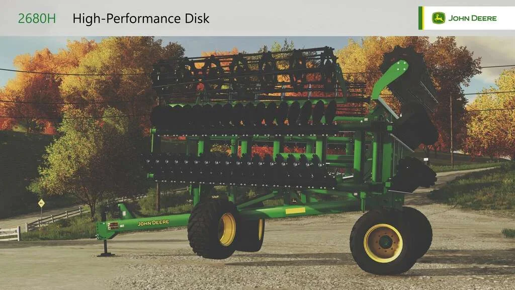 John Deere 2680H High-Performance Disk v1.0 FS22 FS22 Mod Free Download
