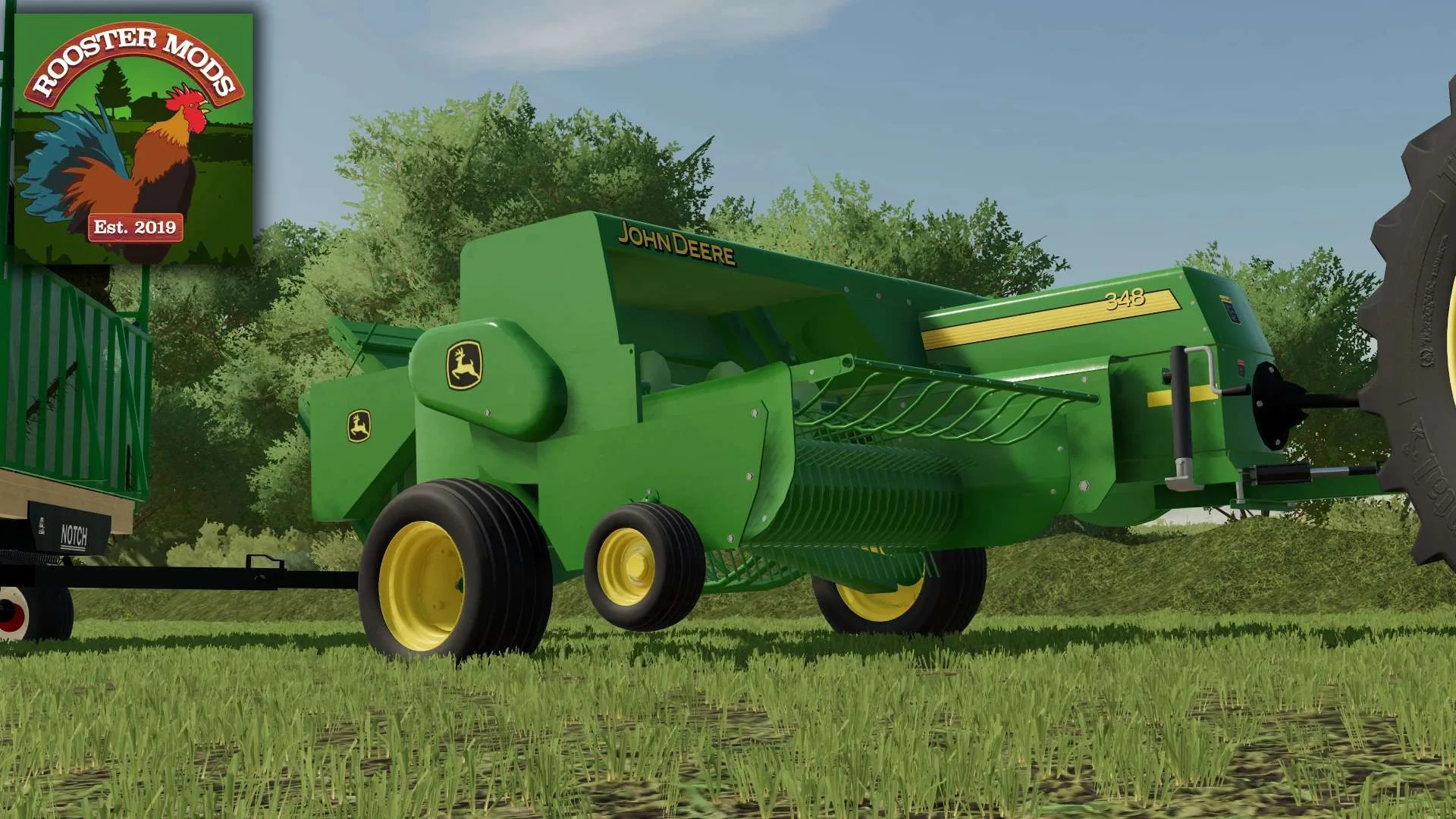 John Deere 348 Square Baler v1.0 FS22 FS22 Mod Free Download