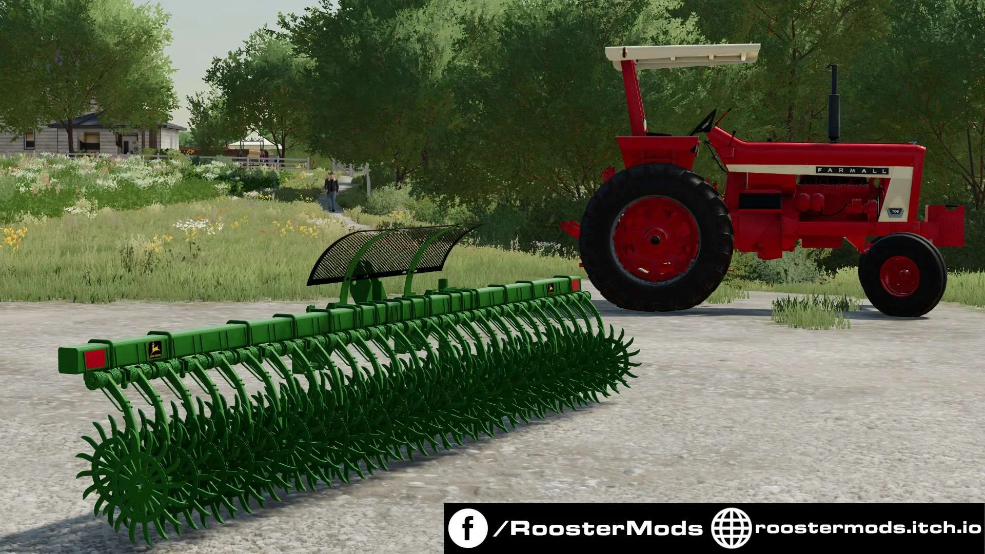 John Deere 400 Rotary Hoe v1.0 FS22 FS22 Mod Free Download