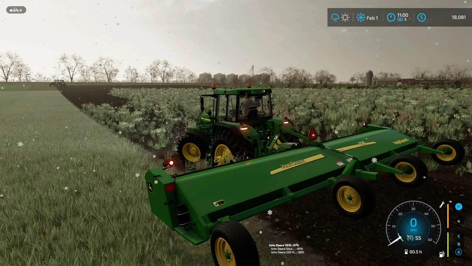 John Deere 520 Flail Mower v1.0 FS22 FS22 Mod Free Download