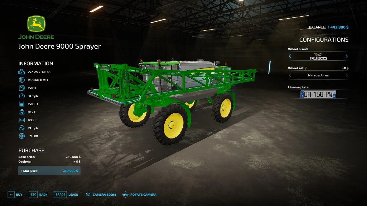 John Deere 9000 (rubiconedit) V1.0 FS22 FS22 Mod Free Download