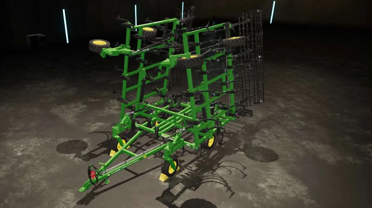 John Deere Cultivator k12200 in JD color v1.0 FS22 FS22 Mod Free Download