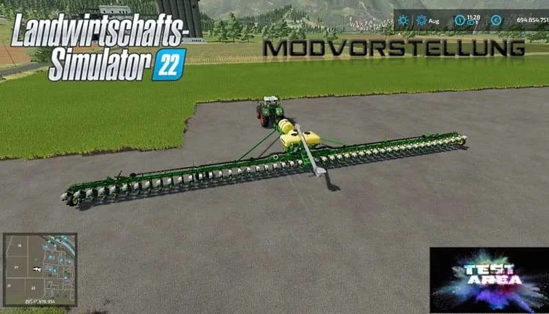 John Deere DB120 48-Row 30 v2.0 FS22 FS22 Mod Free Download