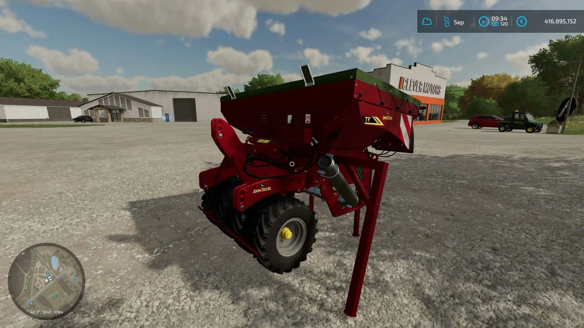John Deere version of the TF 1512 seeder v1.0 FS22 FS22 Mod Free Download