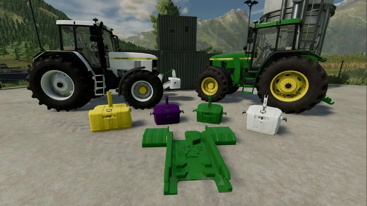 John Deere weight pack multicolor v1.0 FS22 FS22 Mod Free Download