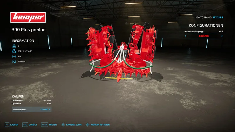Kemper 390 plus V1.0 FS22 FS22 Mod Free Download