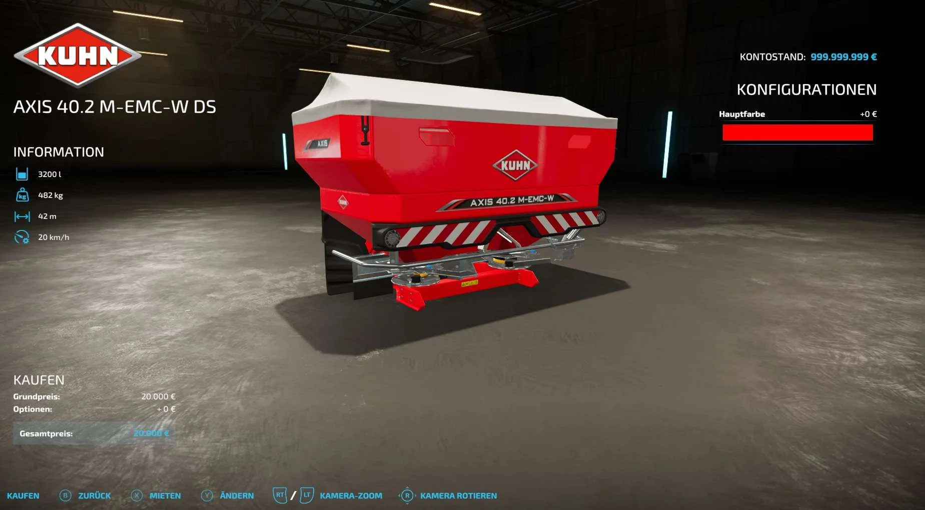 Kuhn Axis 402 v1.1 FS22 FS22 Mod Free Download