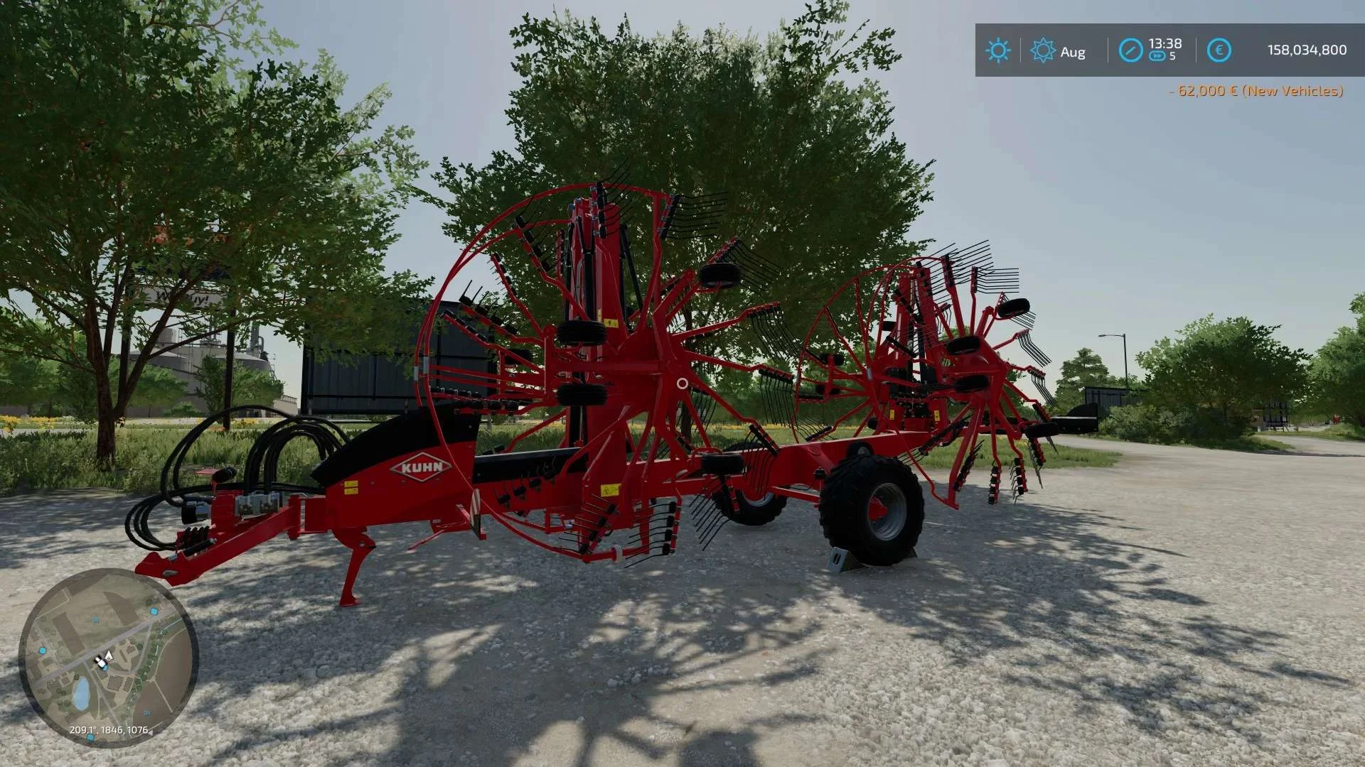 Kuhn GA 15131 rake v1.0 FS22 FS22 Mod Free Download