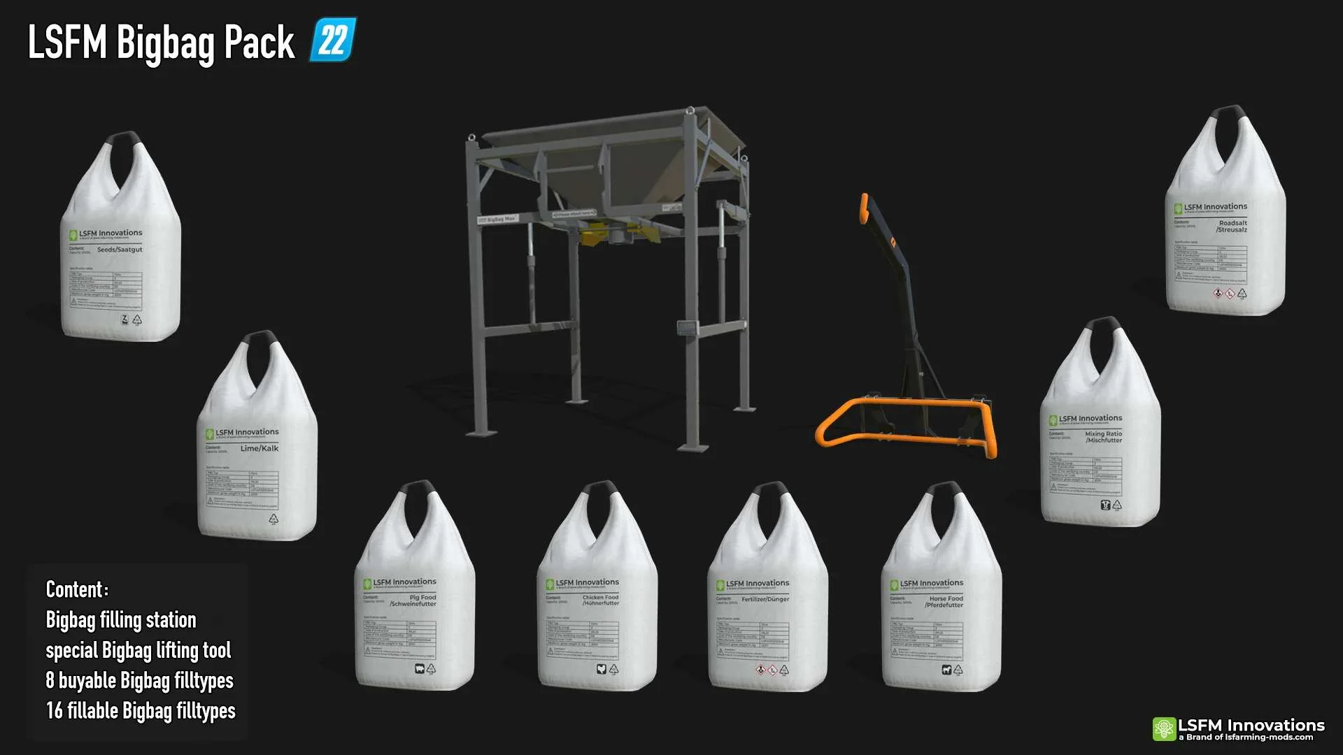 LSFM BigBag Pack v1.0 FS22 FS22 Mod Free Download
