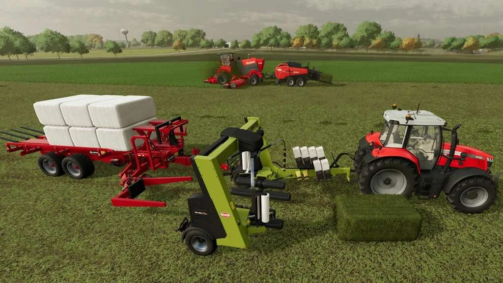 Mower And Wrapper With Hitch v1.0.1 FS22