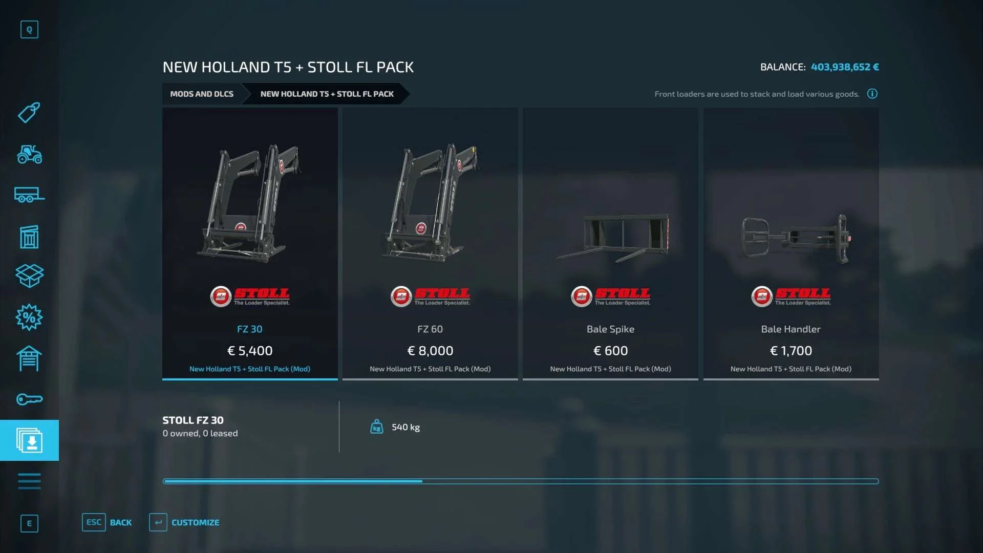 New Holland T5 incl. Stoll Frontlader Pack v1.0 FS22 FS22 Mod Free Download
