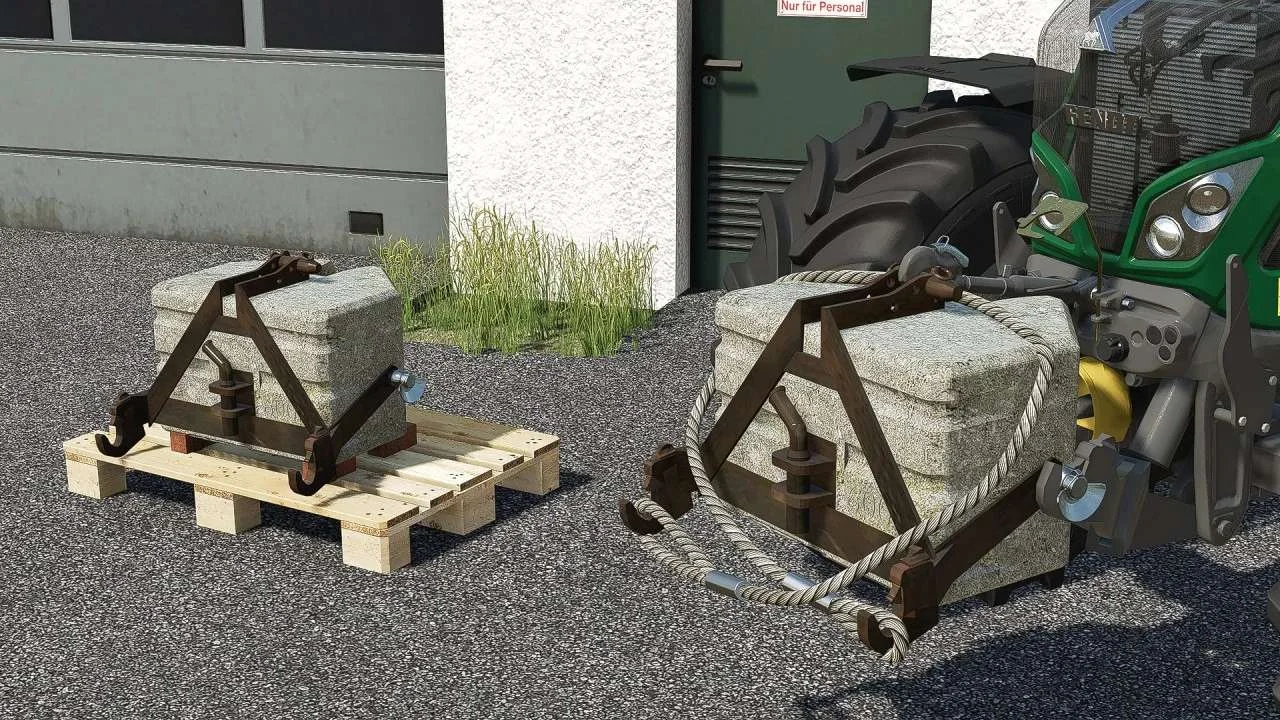 Selfmade concrete rope weight v1.0 FS22 FS22 Mod Free Download