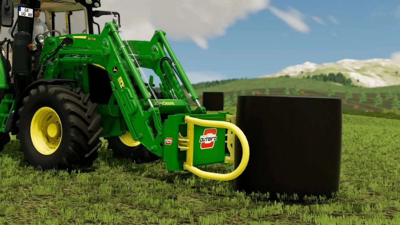 Serralharia do Outeiros round bale grab v1.0 FS22 FS22 Mod Free Download