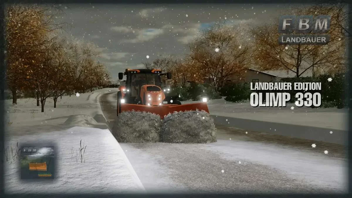Spring Flap Snow Blade v1.0 FS22