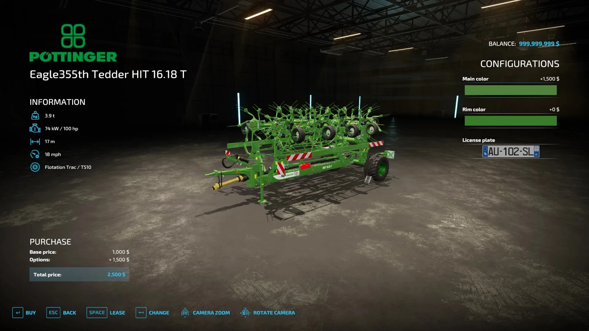 Tedder Hit1618T POETTINGER V1.0 FS22 FS22 Mod Free Download