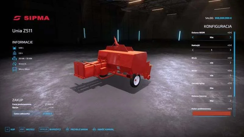 Unia Z511/Sipma z224/1 v1.0 FS22