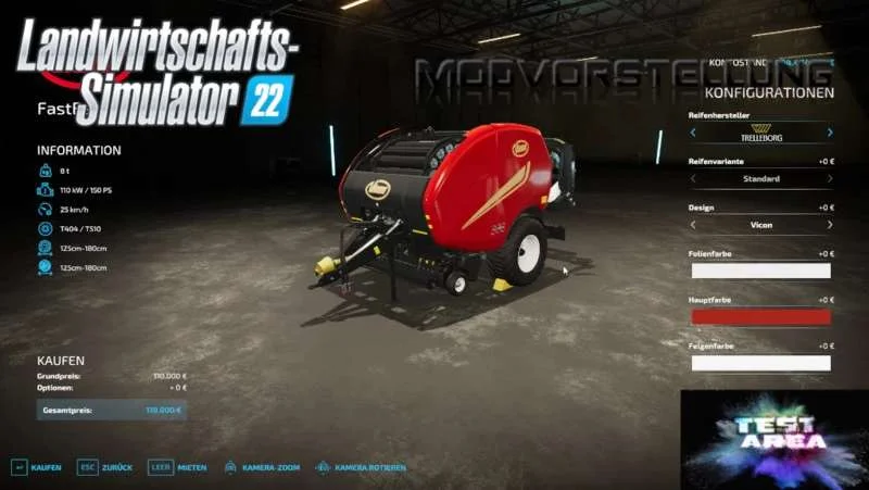 Vicon FastBale from Arthur v1.0 FS22 FS22 Mod Free Download