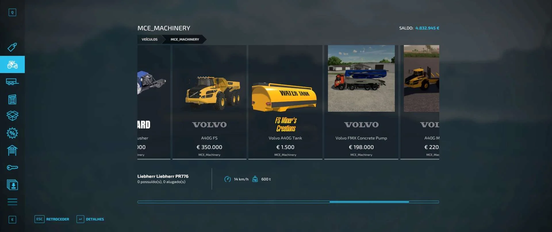 Water Tank for Volvo A40G Semi V1.0 FS22 FS22 Mod Free Download