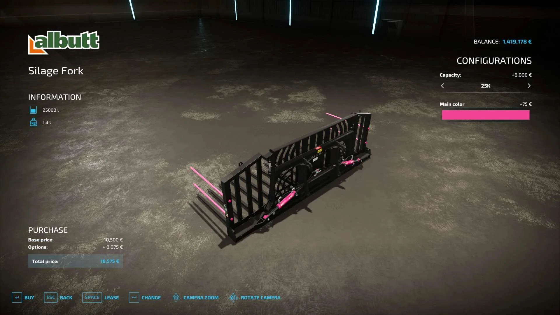 Wheel Loader Silage Fork 10-25k v1.0 FS22 FS22 Mod Free Download