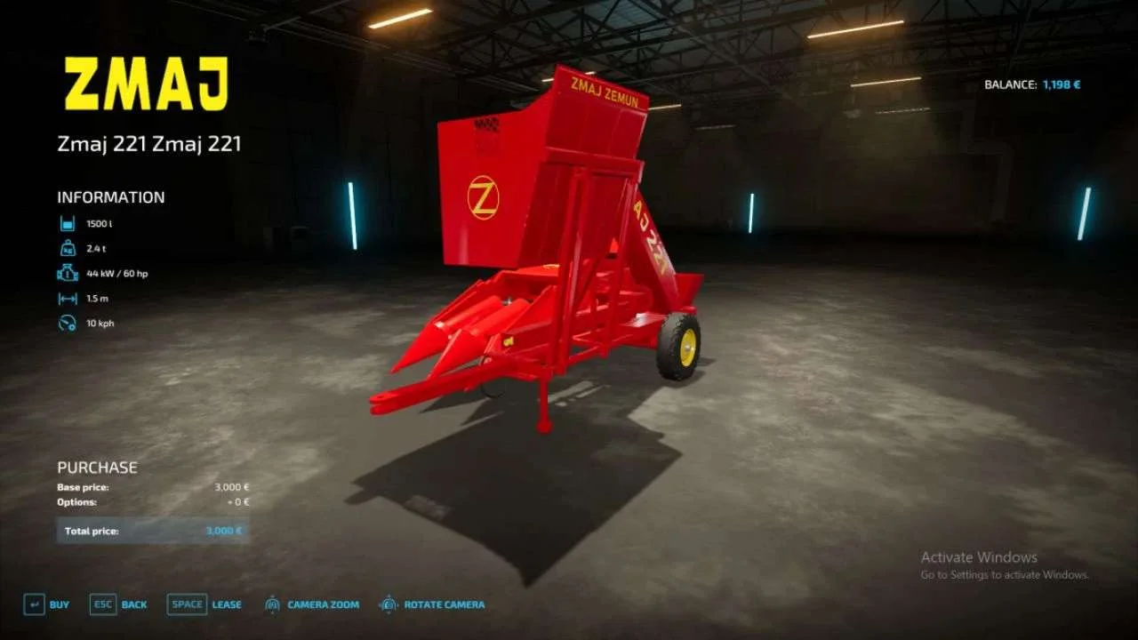 ZMAJ 221 Corn Picker v1.0 FS22