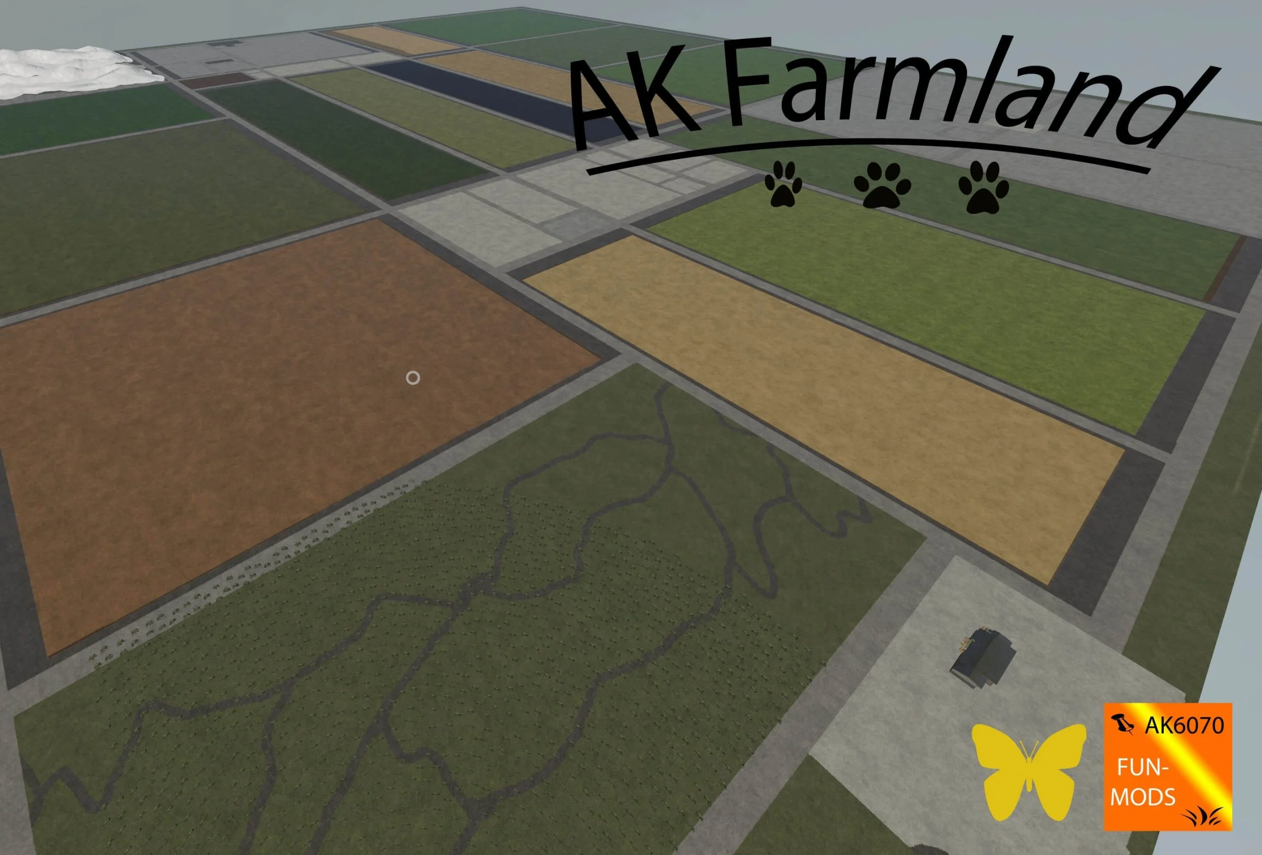 AK Farmland Flat 4-fold Map V1.0 FS22 FS22 Mod Free Download