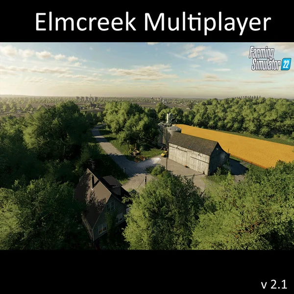 Elmcreek with 5 farms. V2.1 FS22 FS22 Mod Free Download