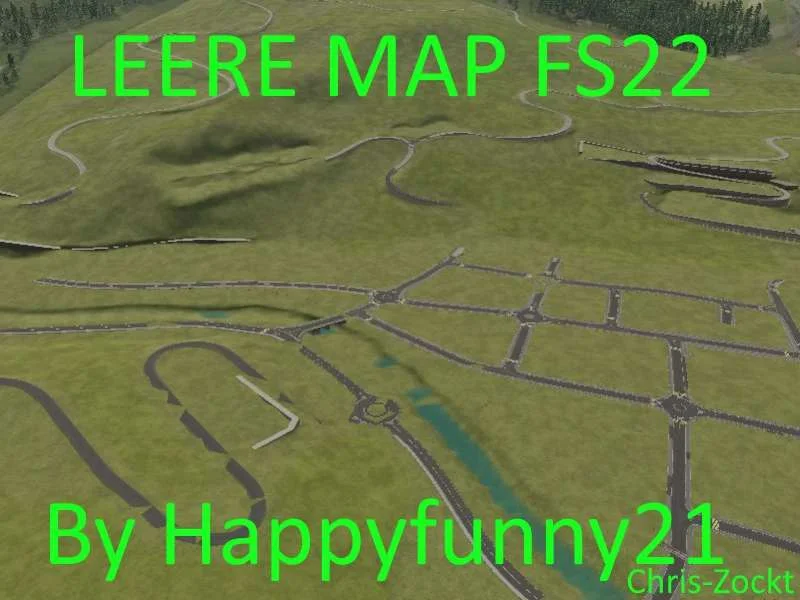 Empty map incl. road system v1.0 FS22 FS22 Mod Free Download