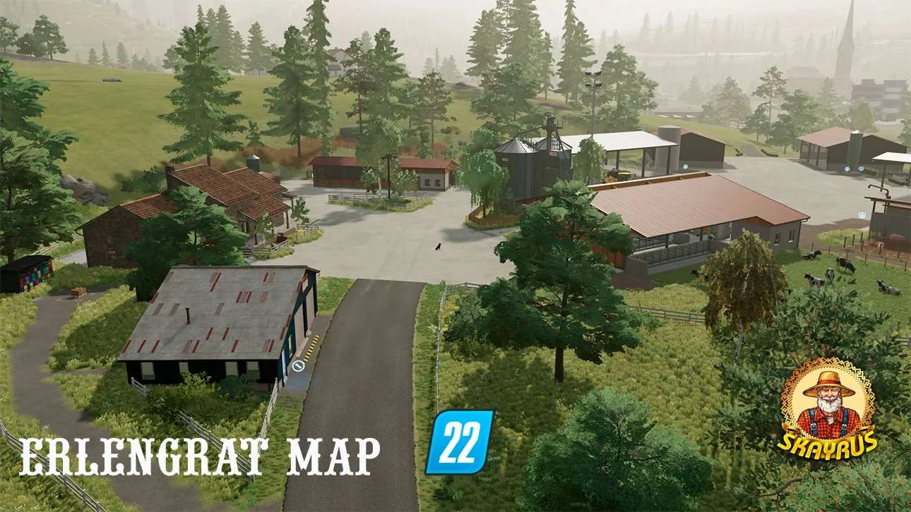 Erlengrat Map Savegame and mods by SkayRus v1.0 FS22 FS22 Mod Free Download