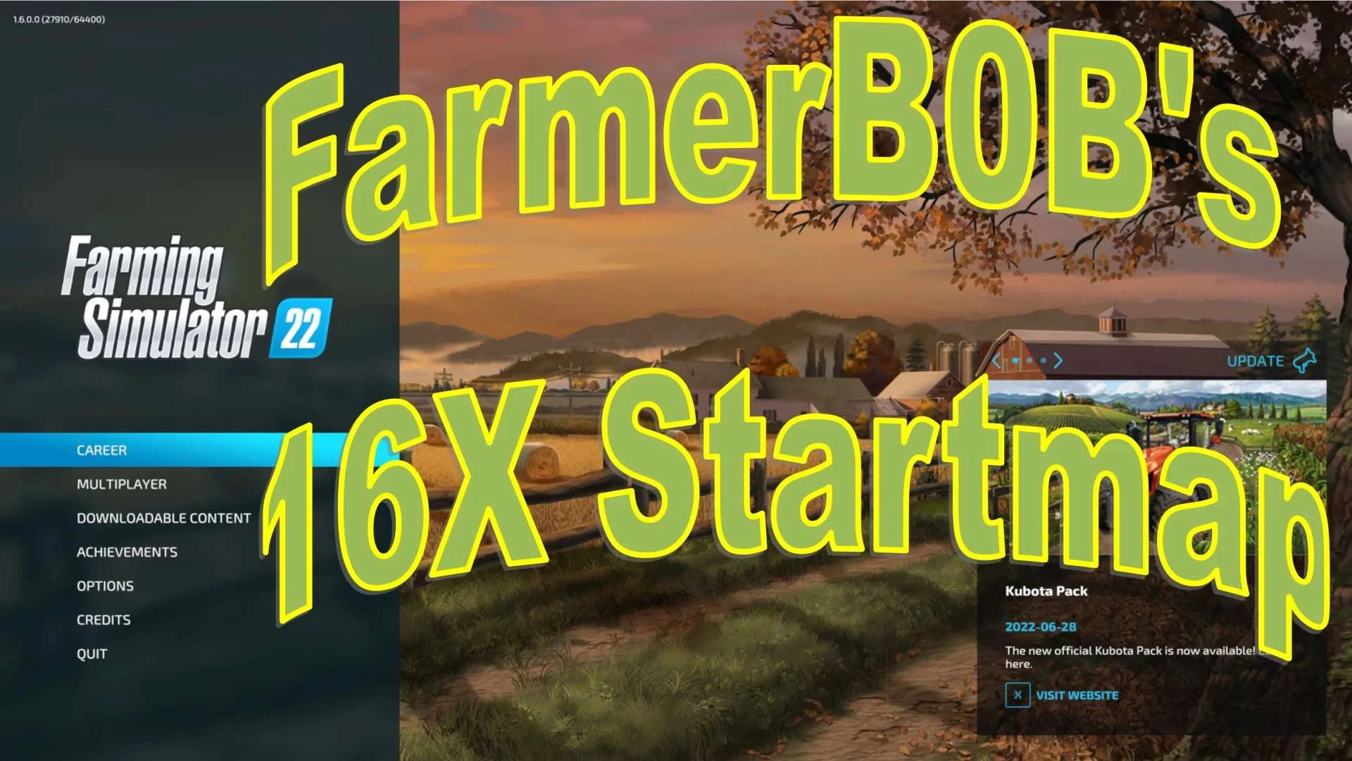FarmerB0Bs 16X Playable Empty Start Map v1.0 FS22 FS22 Mod Free Download