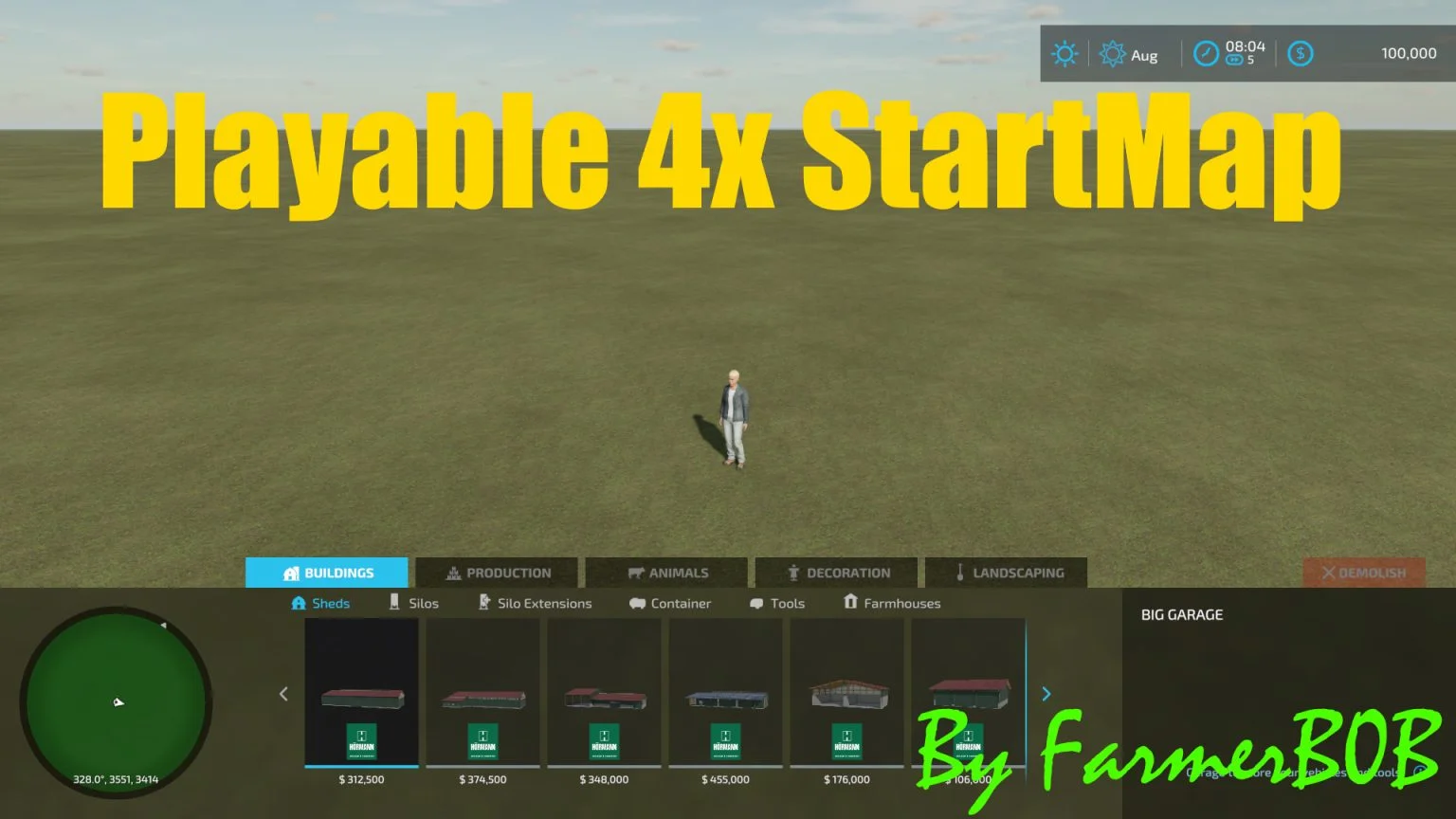 Playable 4x StartMap V1.0 FS22 FS22 Mod Free Download