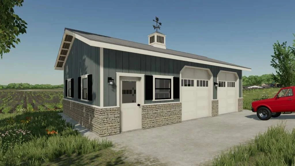 24×36 American Garage v1.0 FS22 FS22 Mod Free Download