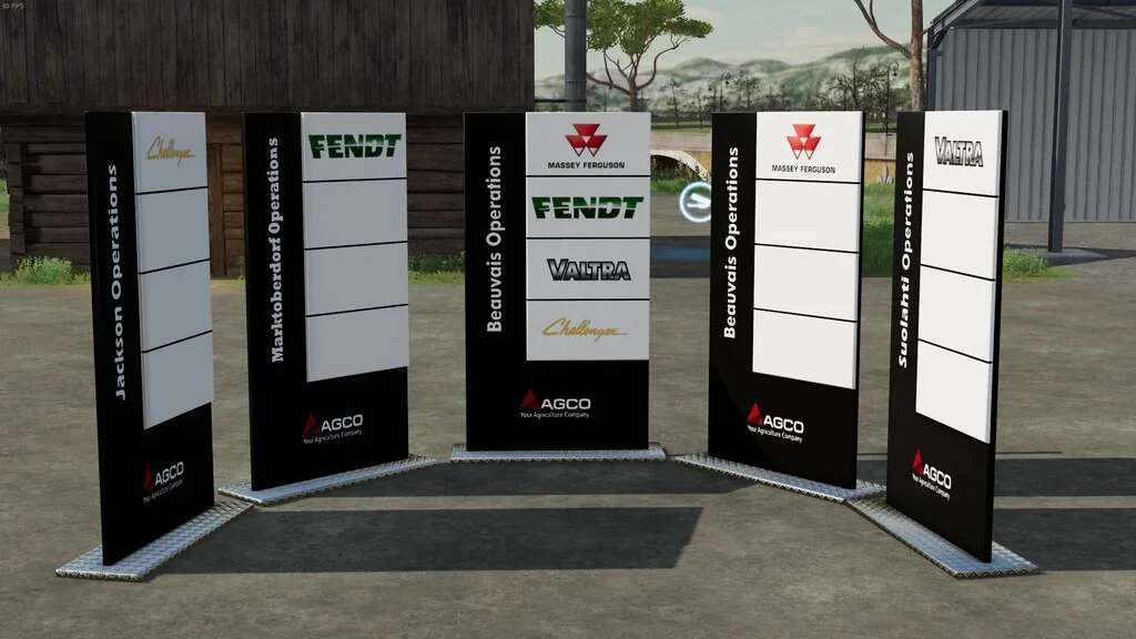 AGCO Dealer Sign Pack v1.0 FS22 FS22 Mod Free Download