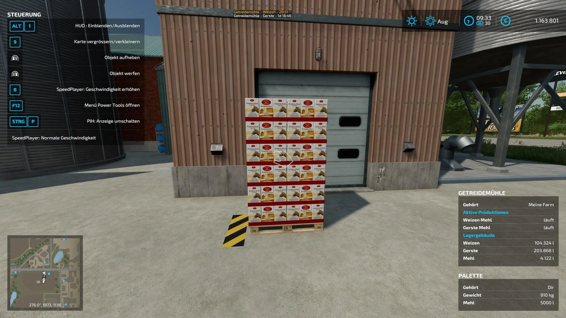 AK Grainmill with new pallets v1.0 FS22 FS22 Mod Free Download