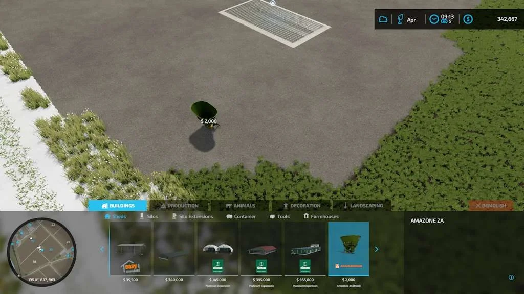 Amazone ZA Placeable v1.0 FS22