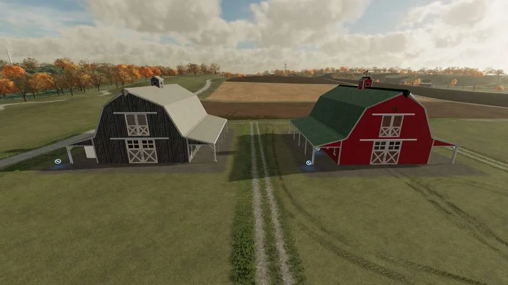 American Barn With Bale Storage v1.0 FS22 FS22 Mod Free Download