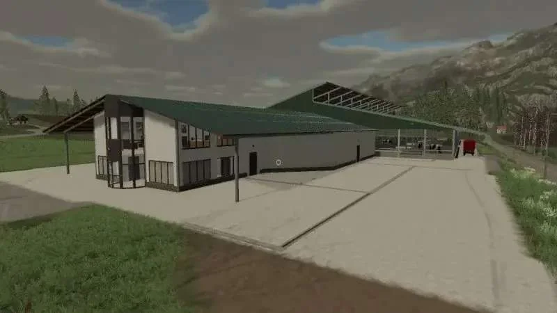 AustriaModding XXL Milk Cowshed v1.0.1 FS22 FS22 Mod Free Download