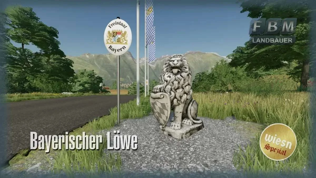 Bavarian Lion Statue v1.0 FS22 FS22 Mod Free Download