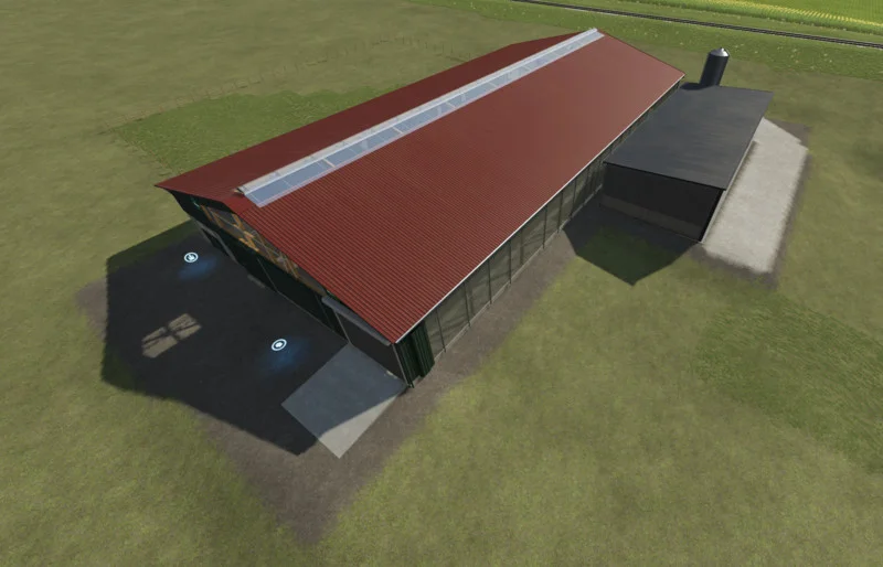 Big Cowbarn with 500 Cows, accepts Bales + Feeding Robot v1.3 FS22 FS22 Mod Free Download