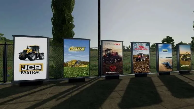 Billboard signs Pack v1.0 FS22 FS22 Mod Free Download