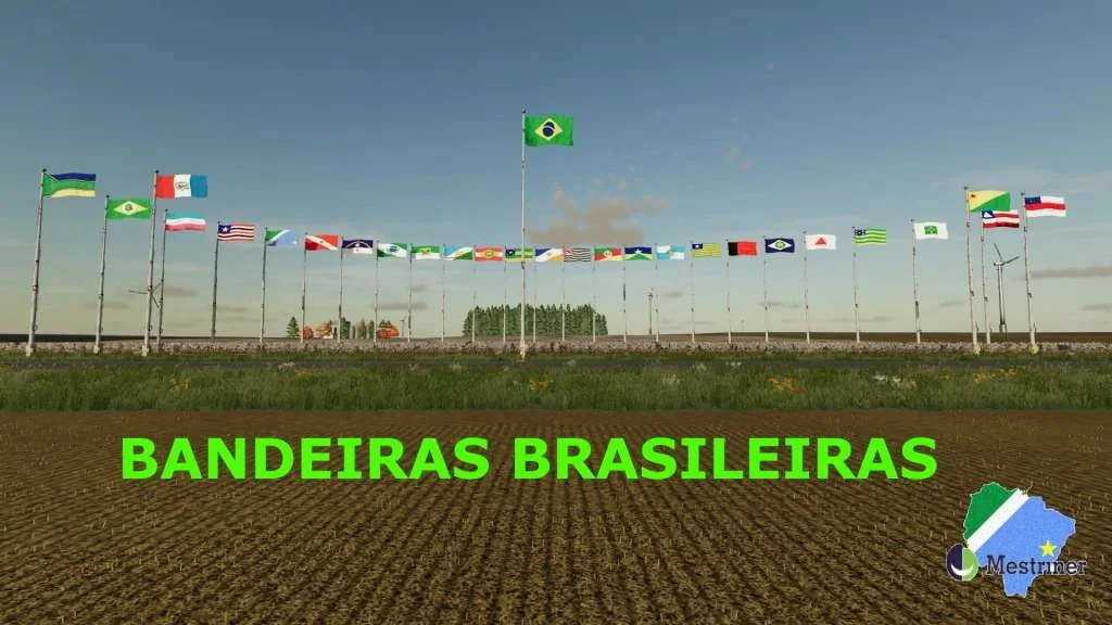 Brazilian Flags v1.0 FS22 FS22 Mod Free Download