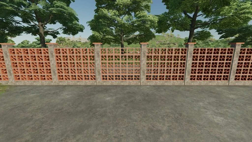 Brick Fence And Metal Gate v1.0 FS22