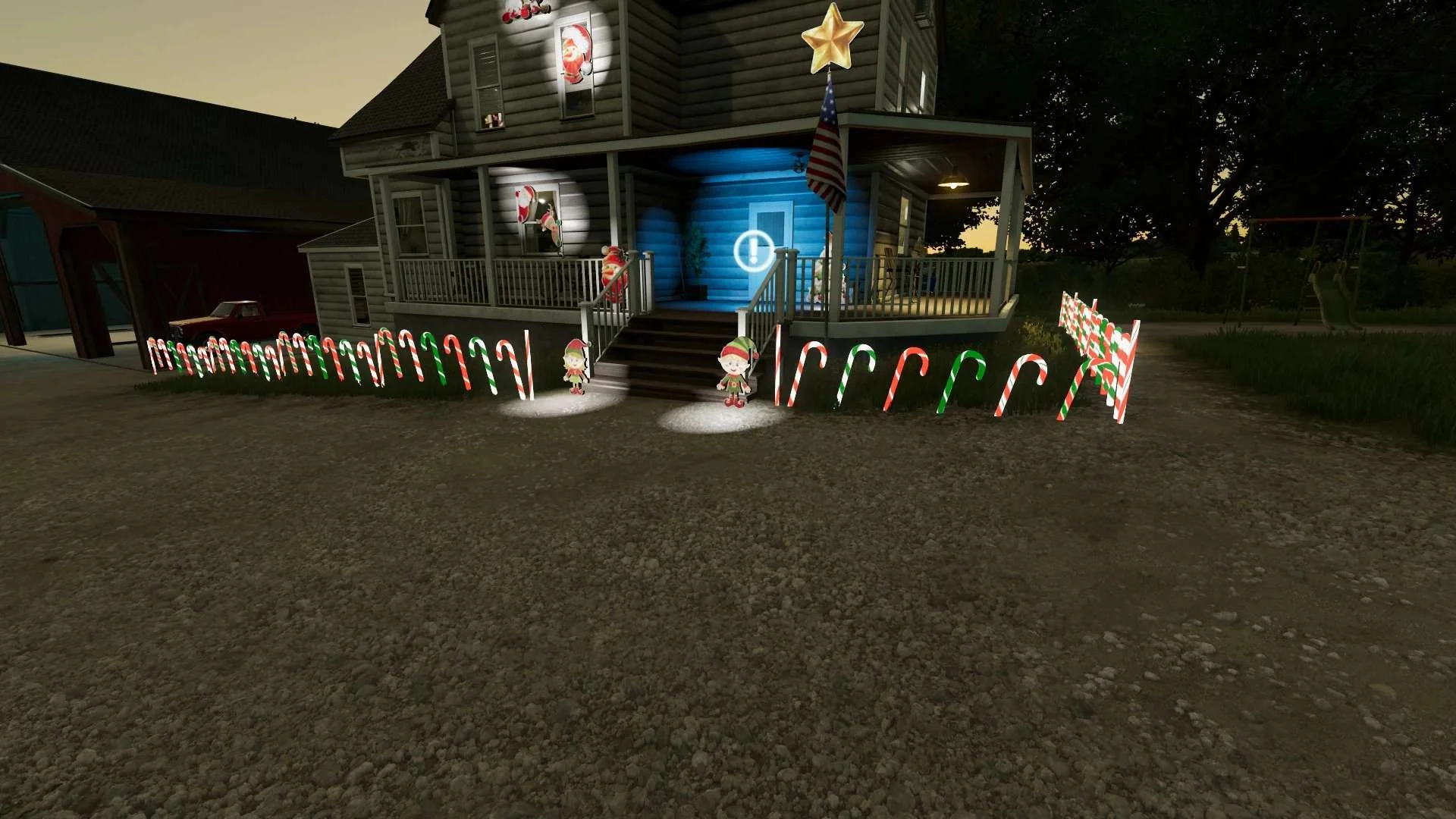 Candy Cane Fence v1.0 FS22