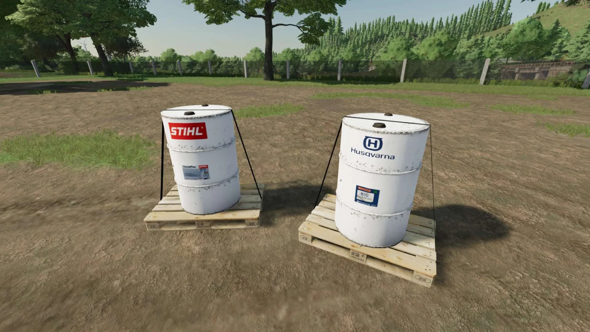 Chain Oil Barrels v1.0 FS22 FS22 Mod Free Download