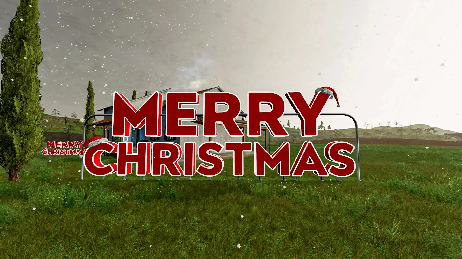 Christmas Yard Sign For Decoration V1.0 FS22 FS22 Mod Free Download
