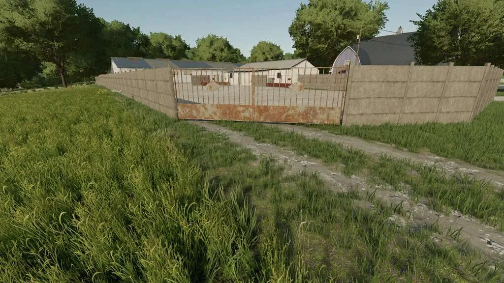 Concrete Fence And Gates v1.0 FS22 FS22 Mod Free Download