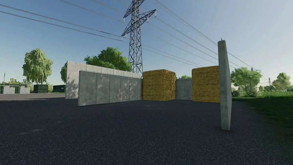 Concrete Walls (Prefab) v1.0 FS22 FS22 Mod Free Download