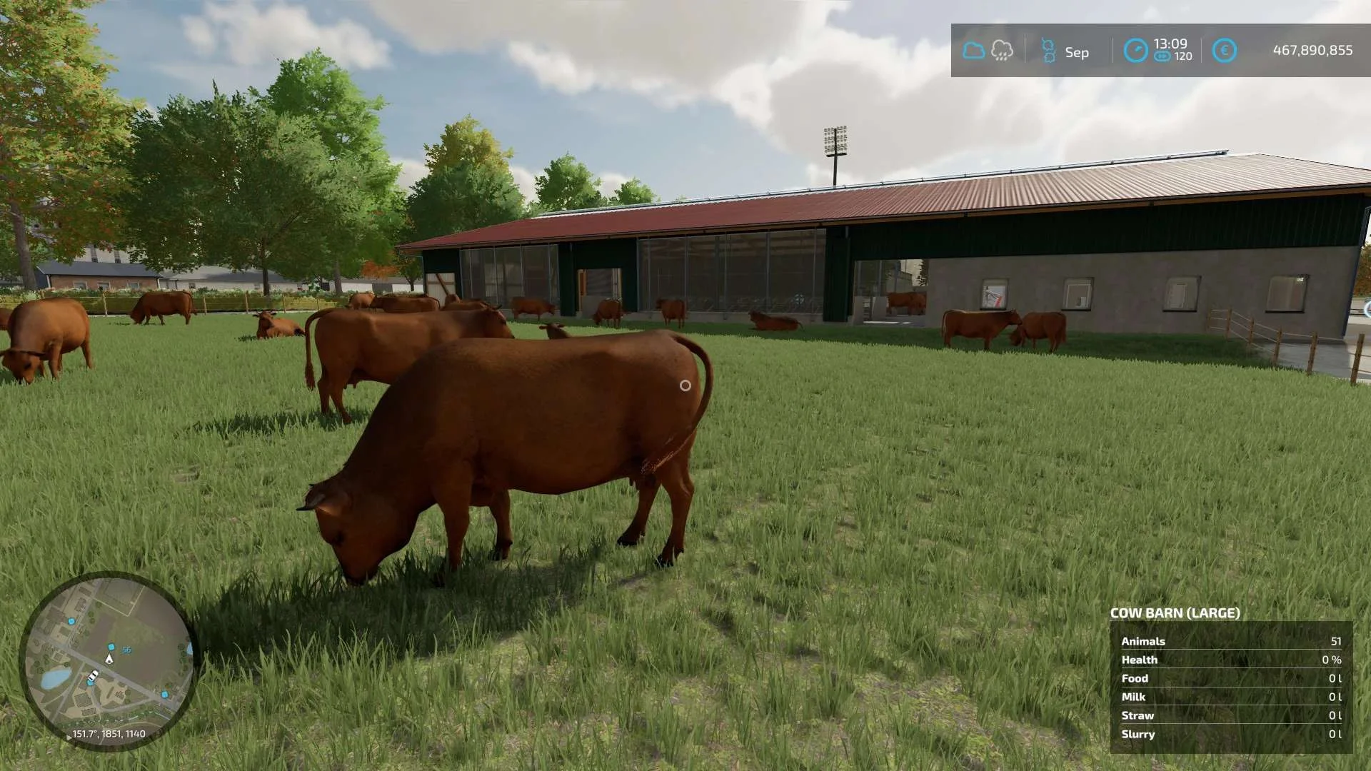 Cow Barn Big v1.1 FS22 FS22 Mod Free Download